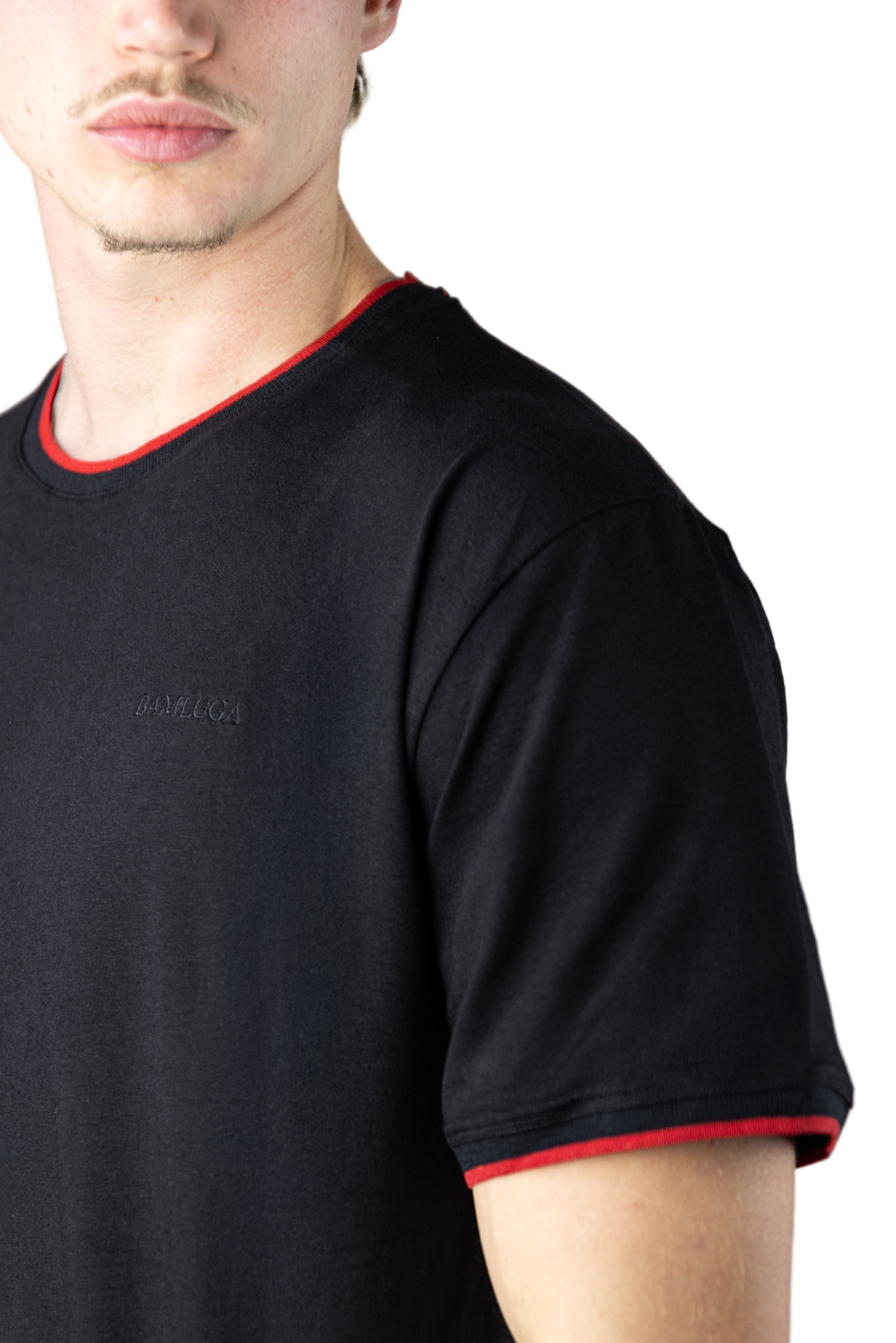 Bamboe T-shirt Slim fit Zwart BAMLUGA