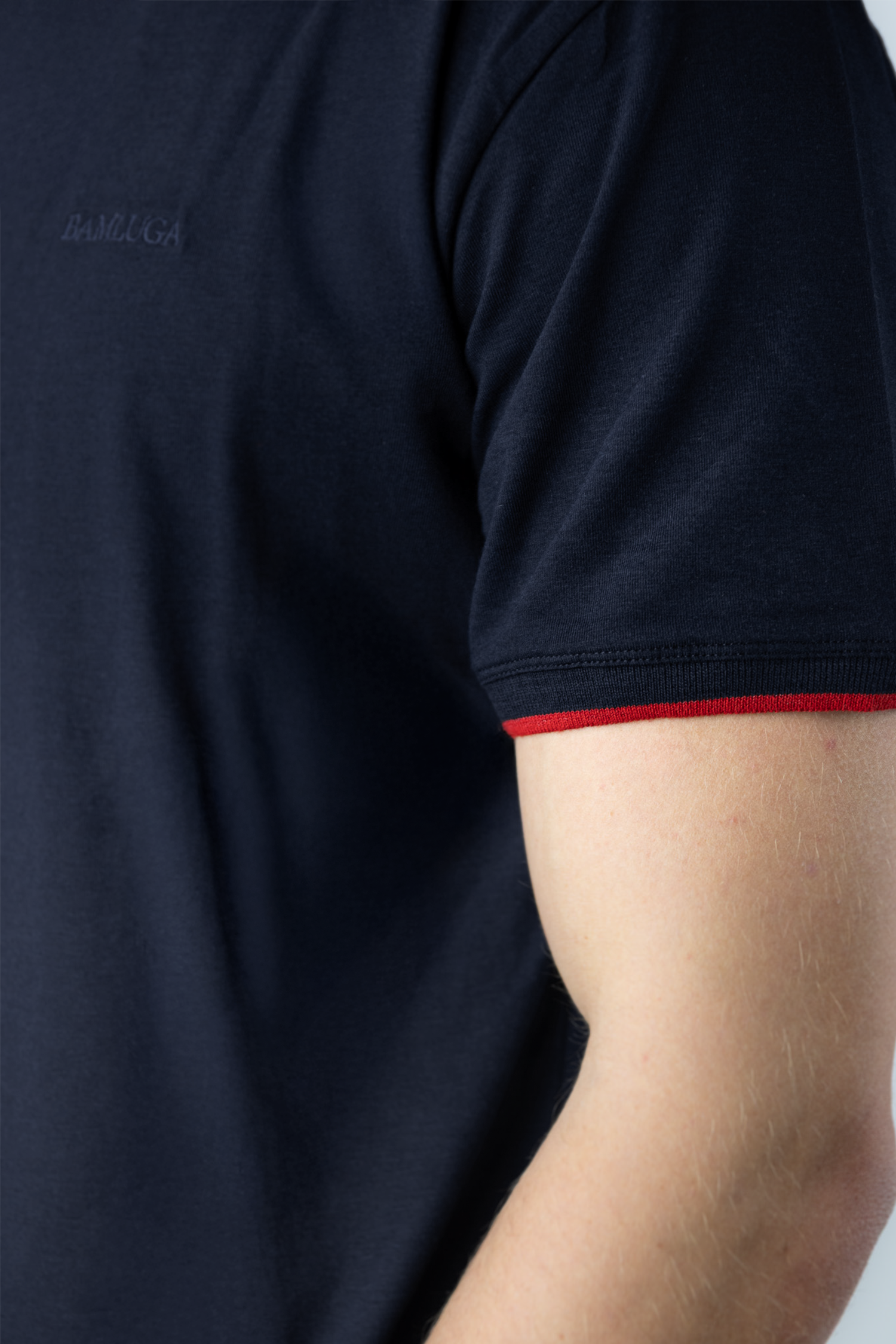 Bamboe T-shirt Slim fit Marineblauw BAMLUGA