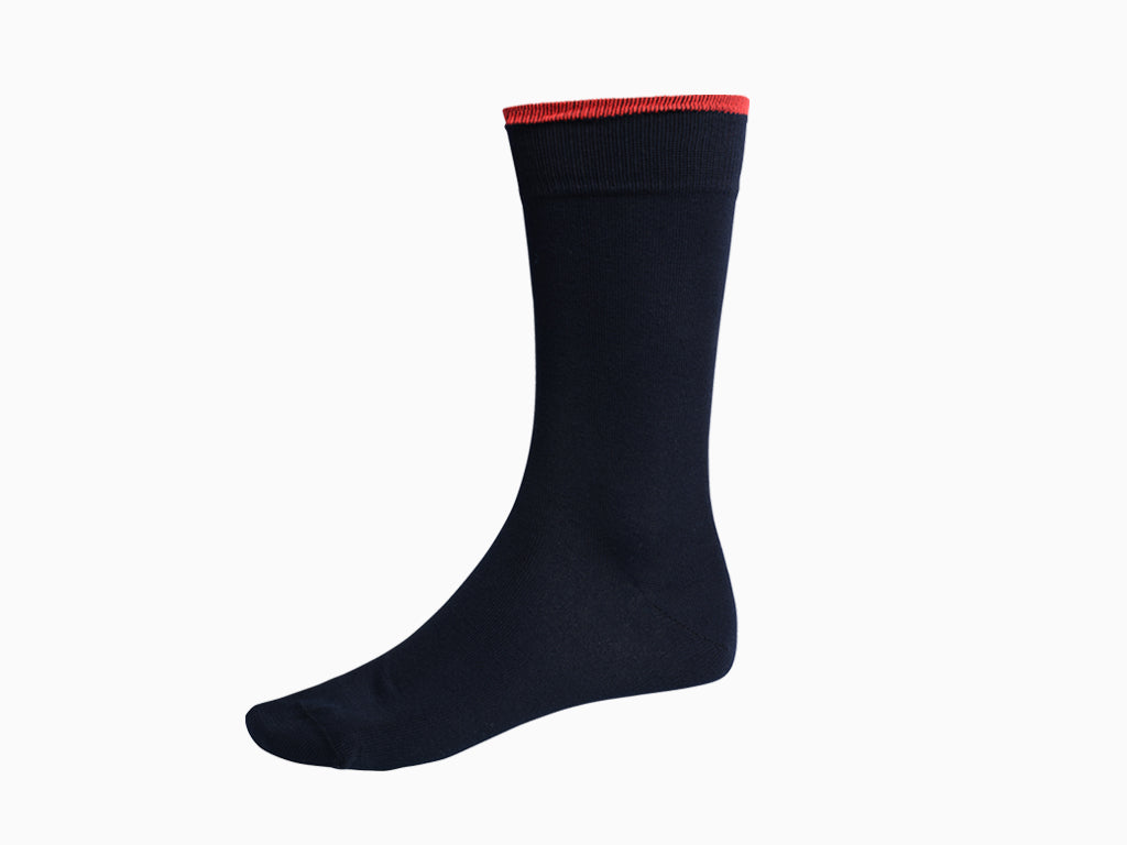 Chaussettes hautes en bambou bleu marine <tc>BAMLUGA</tc>