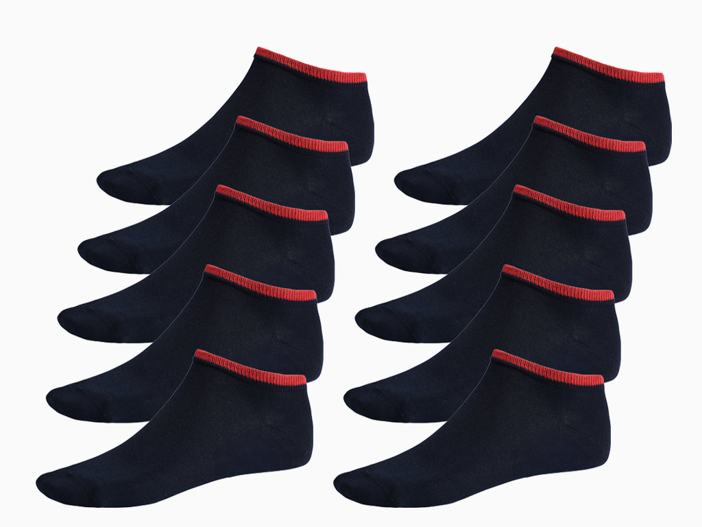 Bamboo Socks Sneaker Navy Blue 10-pack <tc>BAMLUGA</tc>