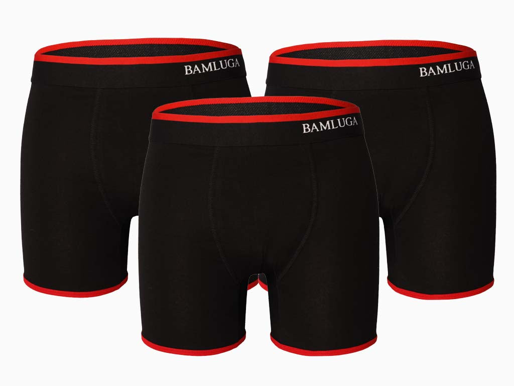 Bamboo <tc>Boxershort</tc> Slim fit Black 3-pack <tc>BAMLUGA</tc>