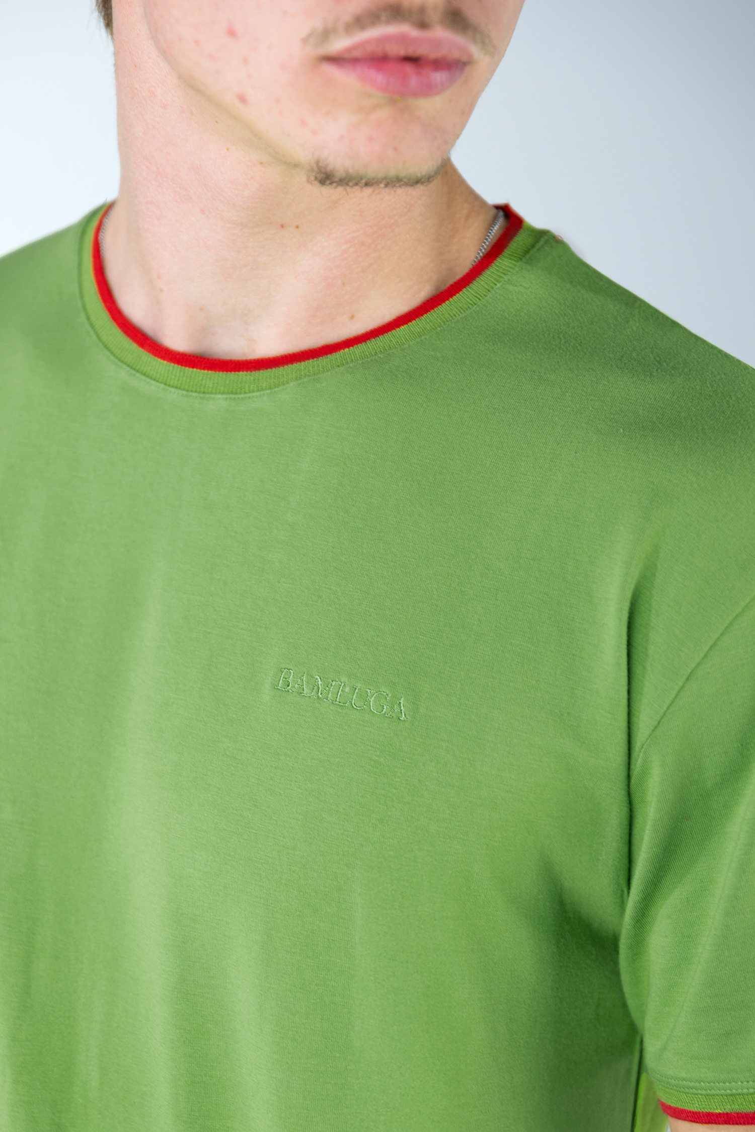 Bamboe T-shirt Slim fit Groen BAMLUGA