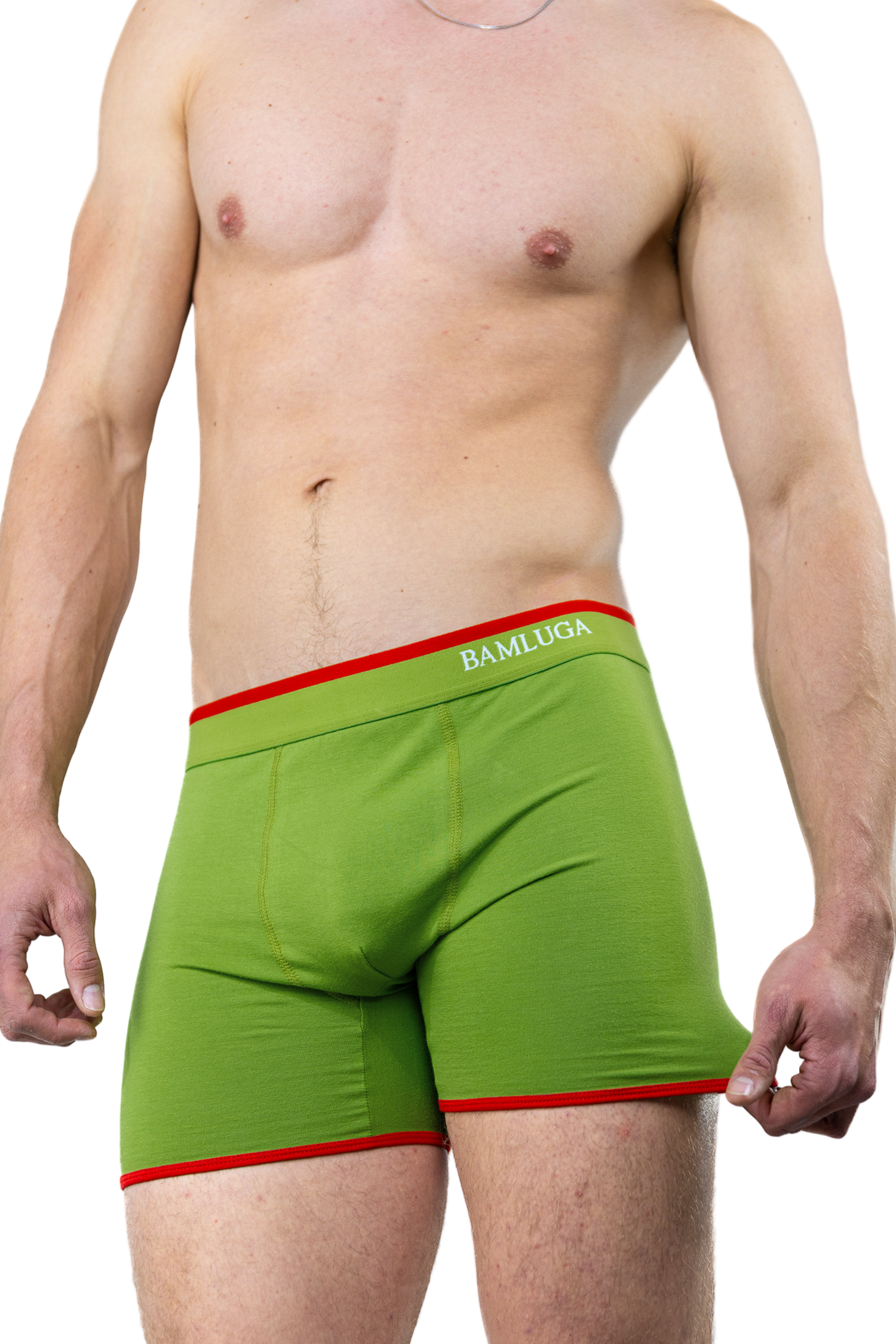 Bamboe Boxershort Slim fit Groen BAMLUGA