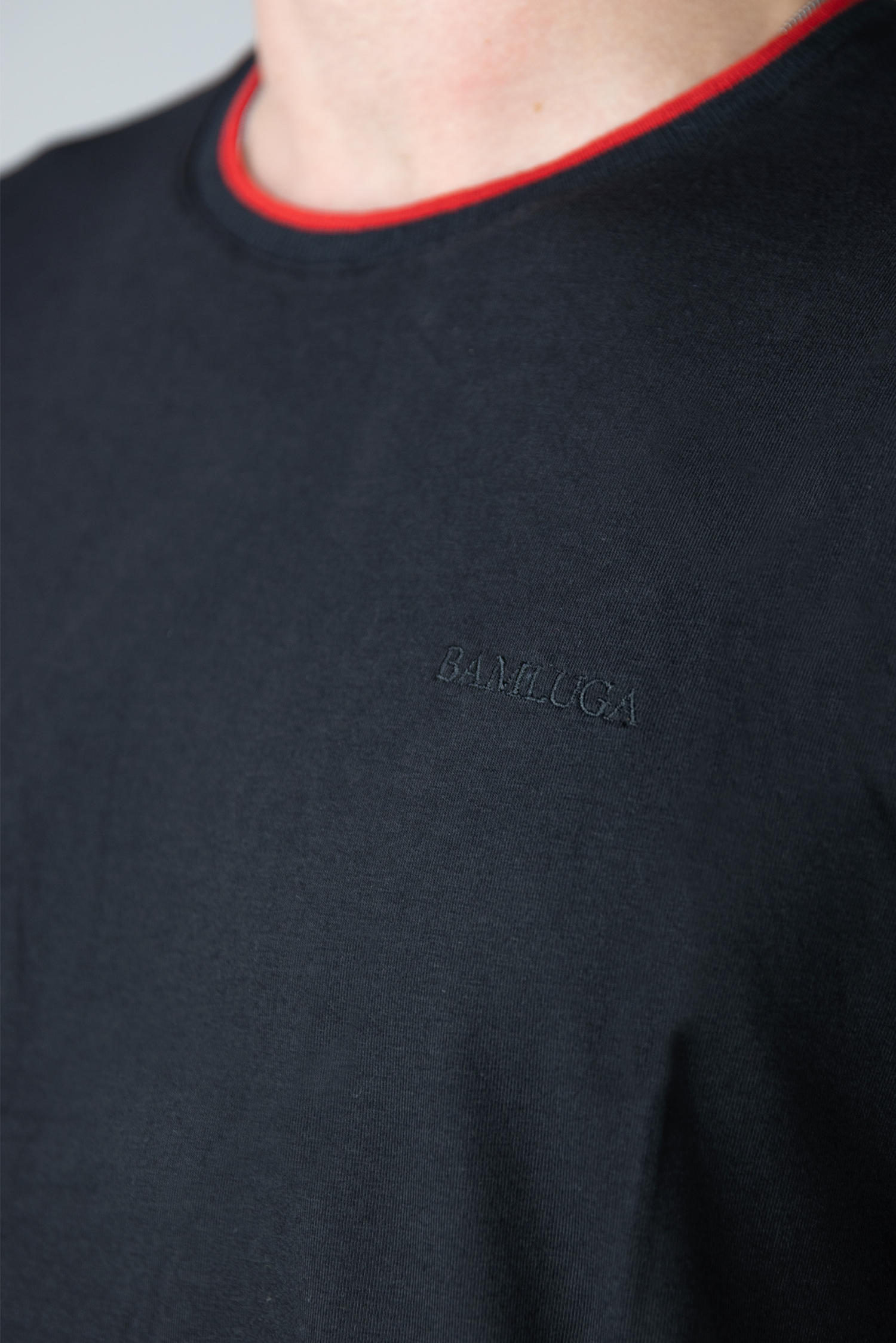 Bamboe T-shirt Slim fit Zwart BAMLUGA