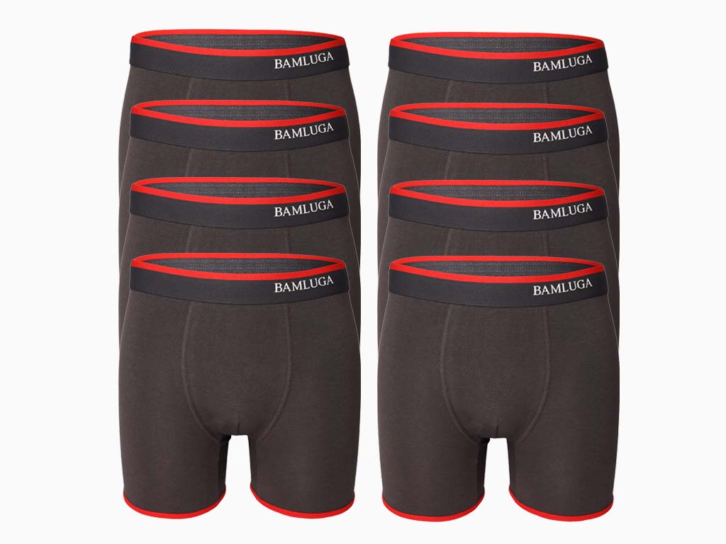 Bamboo <tc>Boxershort</tc> Slim fit Gray 8-pack <tc>BAMLUGA</tc>