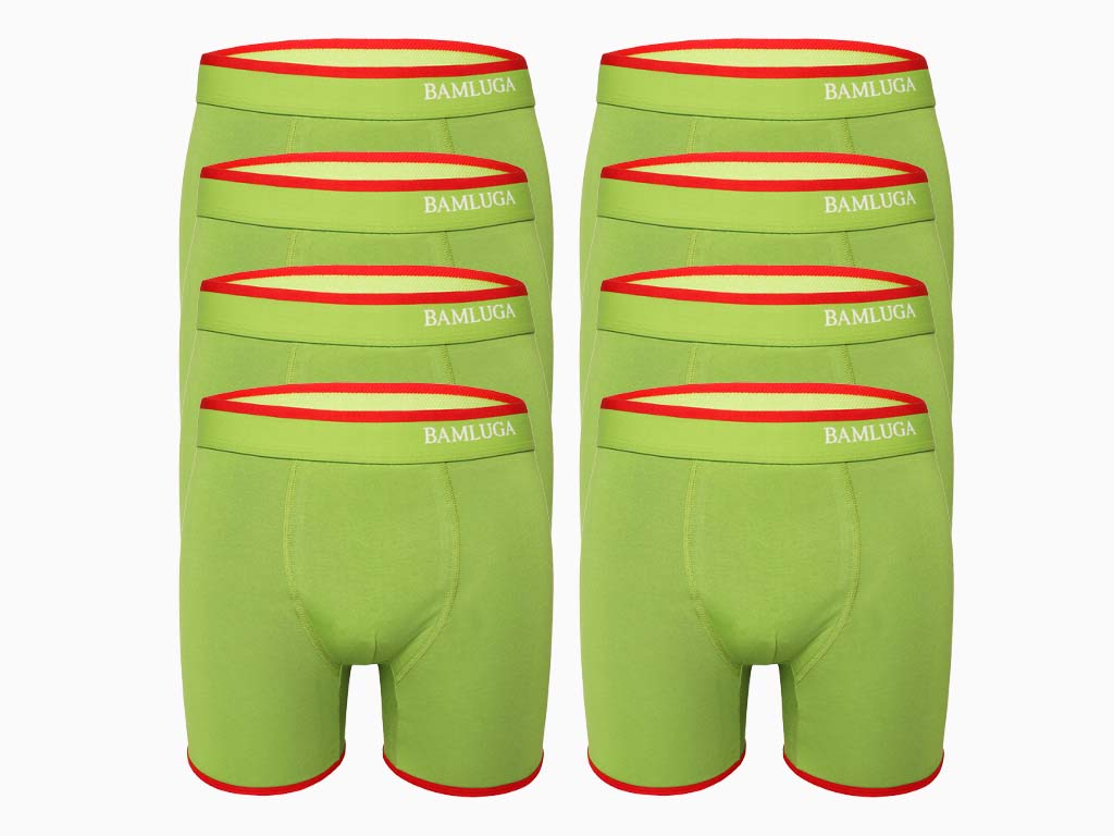 Bamboo <tc>Boxershort</tc> Slim fit Green 8-pack <tc>BAMLUGA</tc>