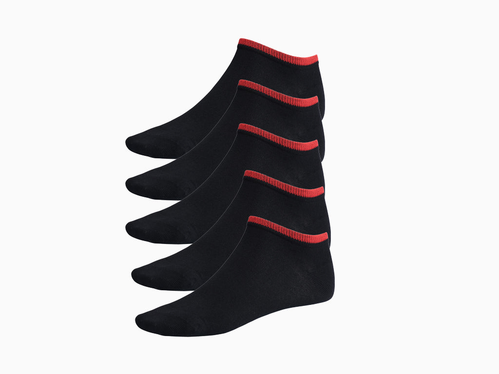 Bamboo Socks Sneaker Black 5-pack <tc>BAMLUGA</tc>