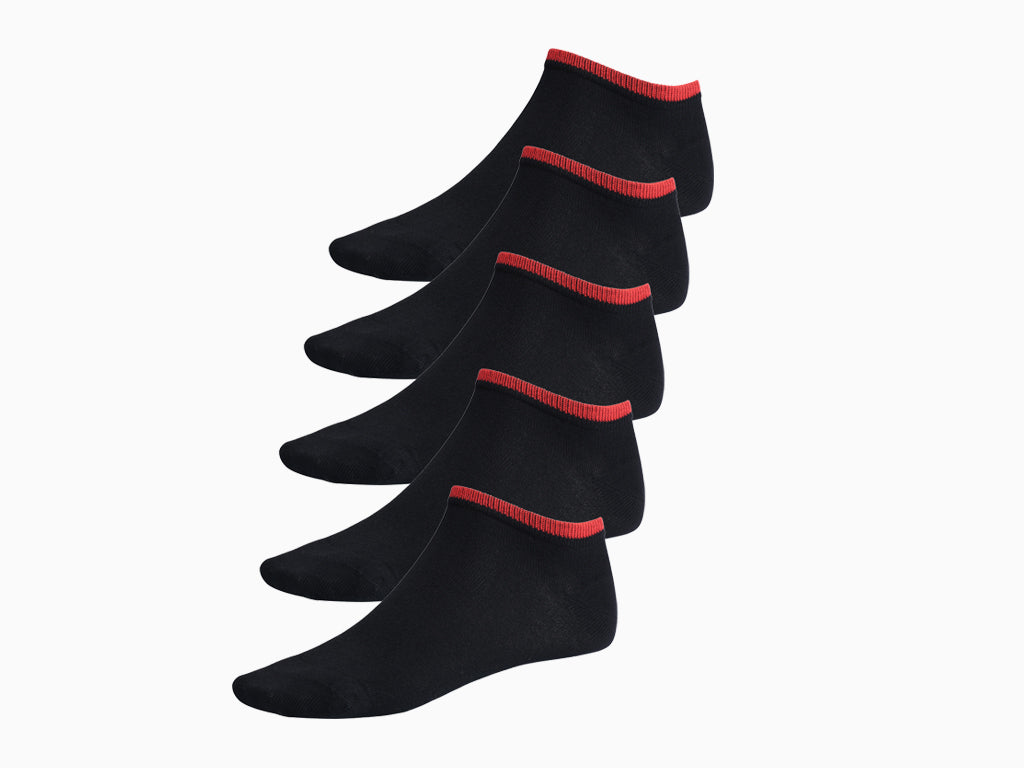 Bamboo Socks Sneaker Black 5-pack <tc>BAMLUGA</tc>